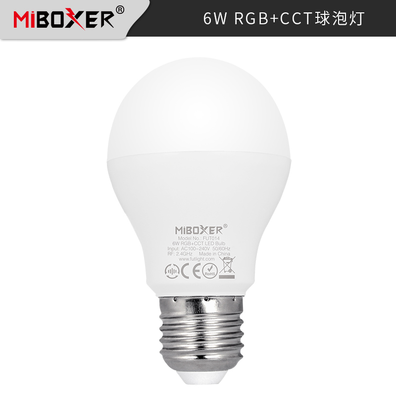 FUT014 6W  RGB+CCT LED Bulb (2.4GHz)