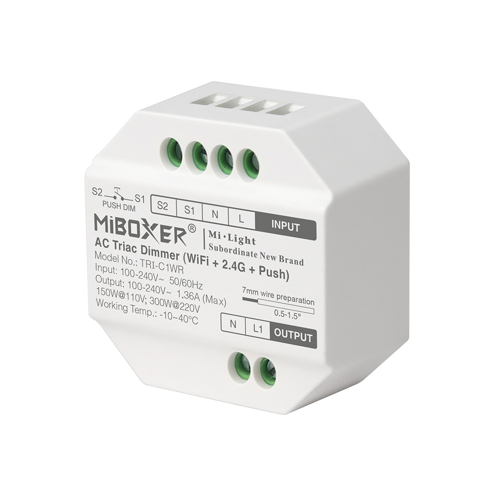 TRI-C1WR AC Triac RF+Push Dimmer(WIFI-2.4GHz）